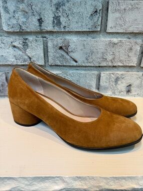 Ecco Shape 35 Mod Block Suede Pumps, Sz 41